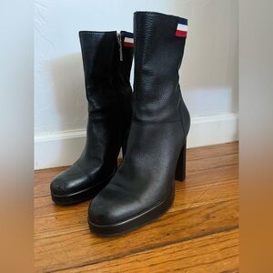 Black Leather Women's Boots